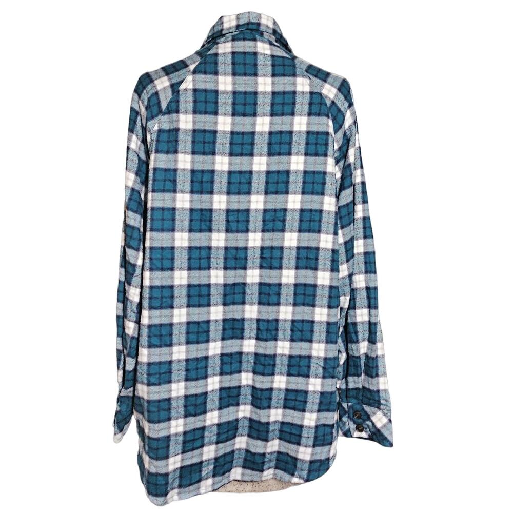 Plaid Button Up Flannel Top Size XS - Picture 2 of 4